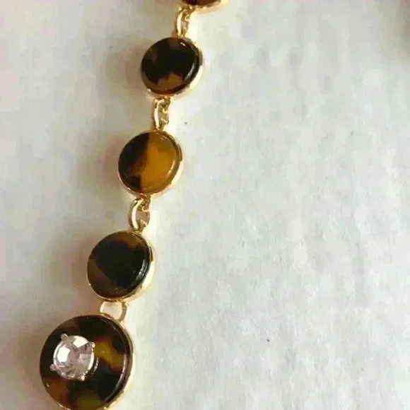 J Crew NEW Tortoise & Crystal Statement Ne… - Picture 6 of 10